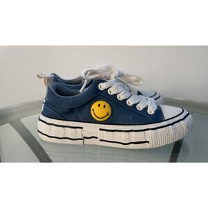 Smiley Original Brand Sneakers Blue‎ White Size Womens 8-8.5 *See measurement*
